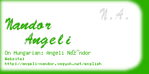 nandor angeli business card